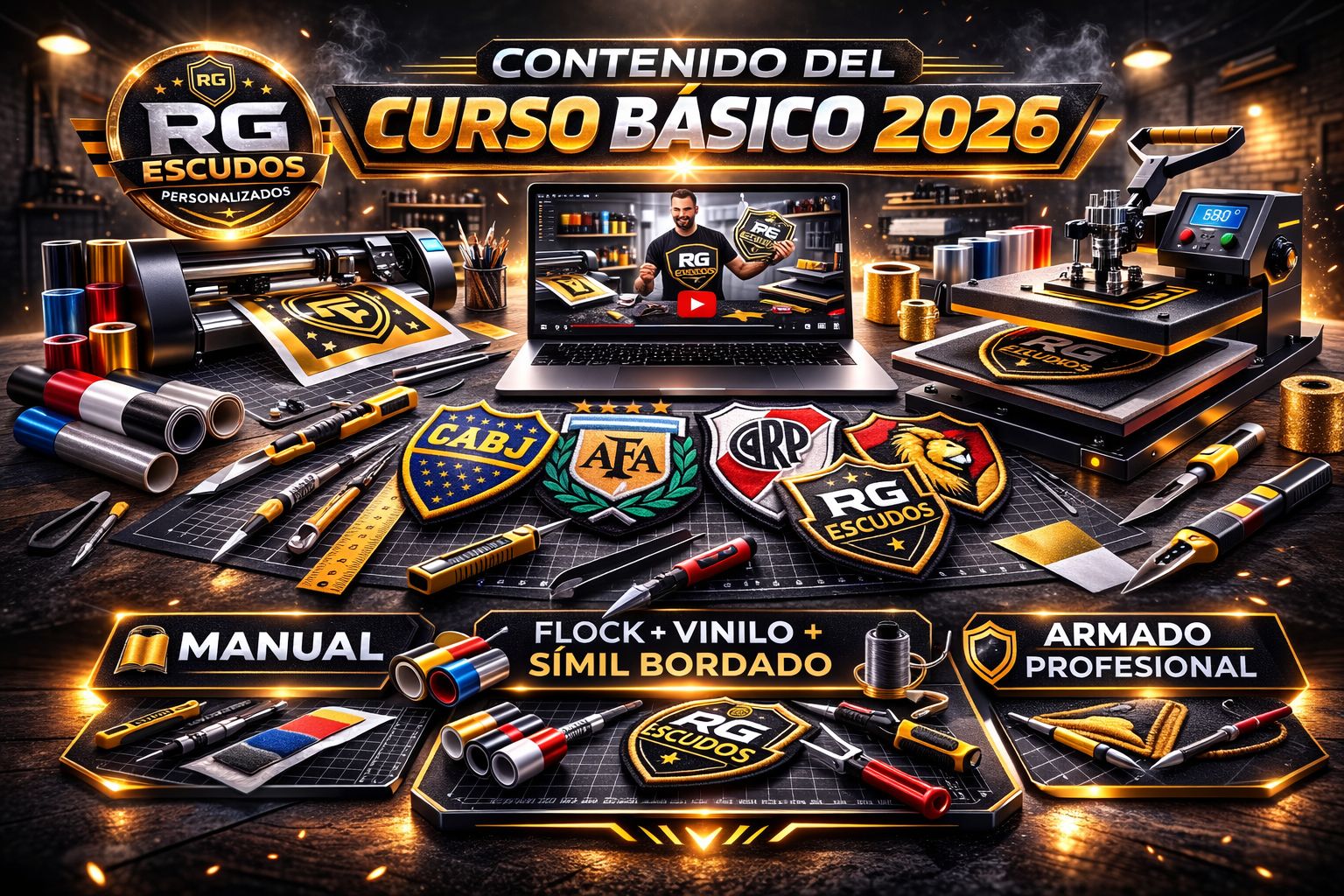 Guia Completa – De Cero A Tu Negocio De Escudos Termoadhesivos (Curso Básico) 2026