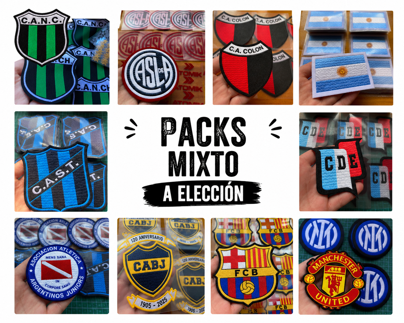 Pack Escudos Mixtos Termoadhesivos